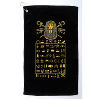 Tut Pharaoh Egyptian Hieroglyphic Letters Symbols King Golf Towel