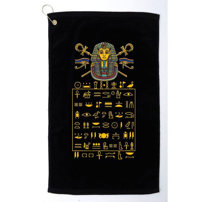 Tut Pharaoh Egyptian Hieroglyphic Letters Symbols King Golf Towel