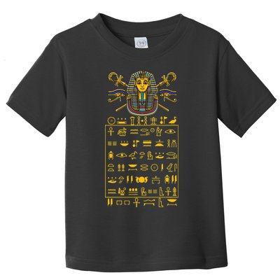 Tut Pharaoh Egyptian Hieroglyphic Letters Symbols King Toddler T-Shirt