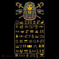 Tut Pharaoh Egyptian Hieroglyphic Letters Symbols King Zip Tote Bag