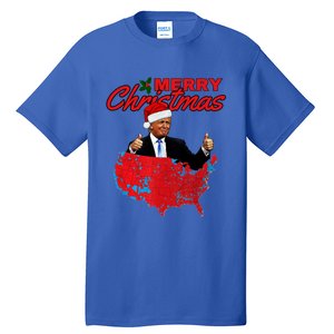 Trump Presidential Election Results Map Funny Christmas Meaningful Gift Tall T-Shirt