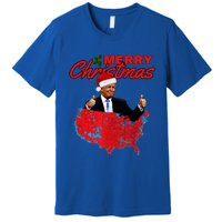 Trump Presidential Election Results Map Funny Christmas Meaningful Gift Premium T-Shirt