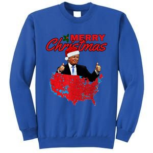 Trump Presidential Election Results Map Funny Christmas Meaningful Gift Tall Sweatshirt