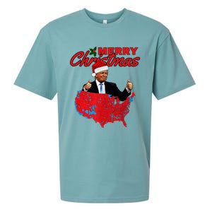 Trump Presidential Election Results Map Funny Christmas Meaningful Gift Sueded Cloud Jersey T-Shirt