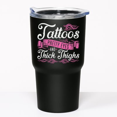 Tattoos Pretty Eyes And Thick Thighs Tumbler