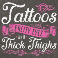 Tattoos Pretty Eyes And Thick Thighs Cotton Canvas Backpack