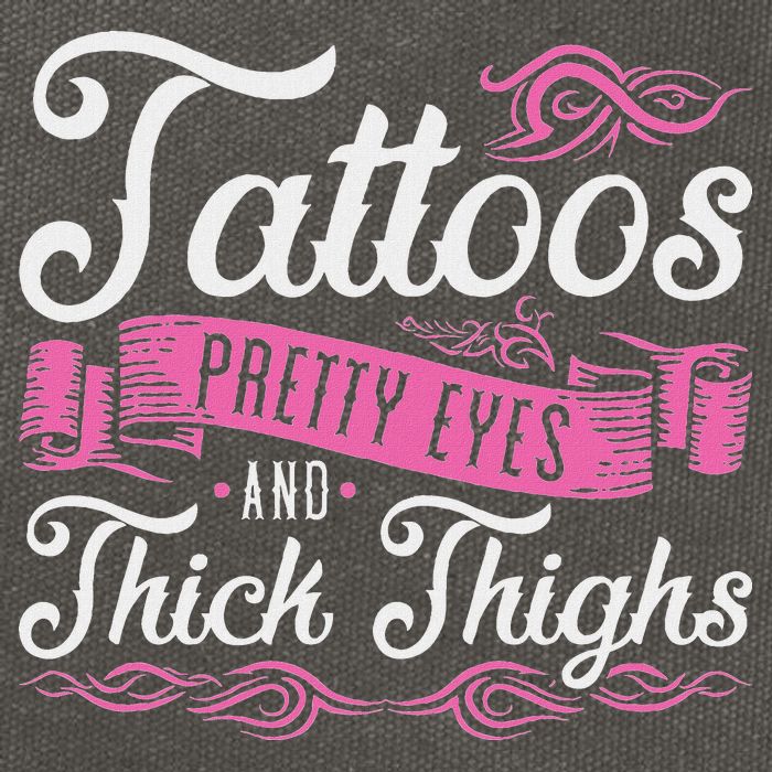 Tattoos Pretty Eyes And Thick Thighs Cotton Canvas Backpack