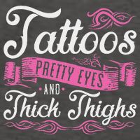 Tattoos Pretty Eyes And Thick Thighs Vector Backpack