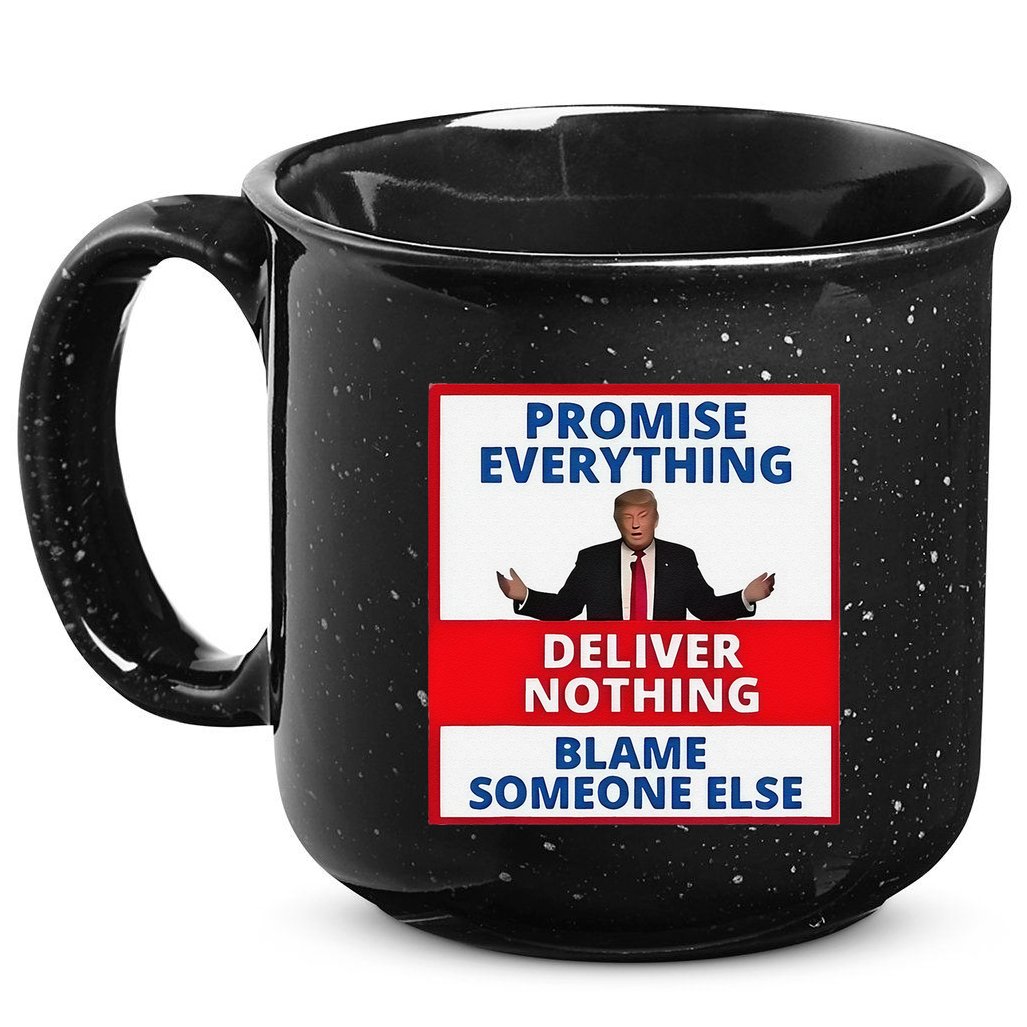 Trump Promise Everything Deliver Nothing Blame Someone Else 15oz Campfire Ceramic Mug