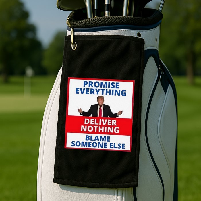 Trump Promise Everything Deliver Nothing Blame Someone Else Golf Towel