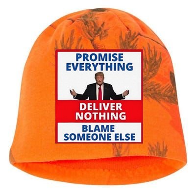 Trump Promise Everything Deliver Nothing Blame Someone Else Kati - Camo Knit Beanie