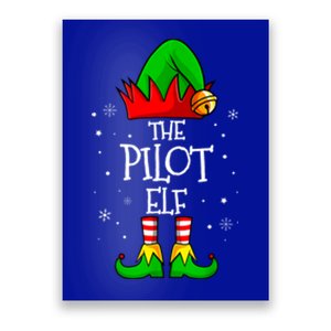 The Pilot Elf Group Matching Family Christmas Funny Airplane Funny Gift Poster