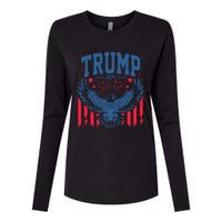 Trump President Eagle 2024 Womens Cotton Relaxed Long Sleeve T-Shirt