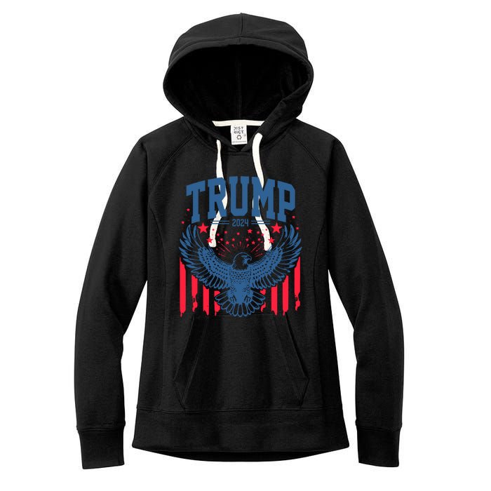 Trump President Eagle 2024 Women's Fleece Hoodie