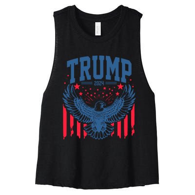 Trump President Eagle 2024 Women's Racerback Cropped Tank