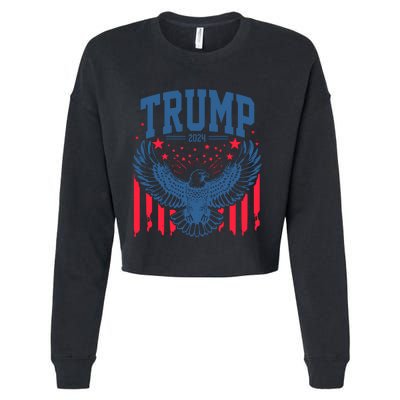 Trump President Eagle 2024 Cropped Pullover Crew