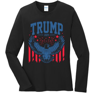 Trump President Eagle 2024 Ladies Long Sleeve Shirt