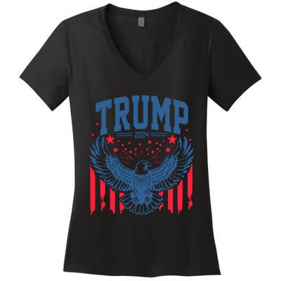 Trump President Eagle 2024 Women's V-Neck T-Shirt