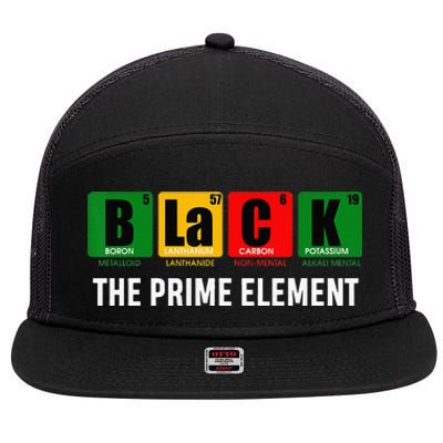 The Prime Element Black History Month Afro Roots Melanin 7 Panel Mesh Trucker Snapback Hat