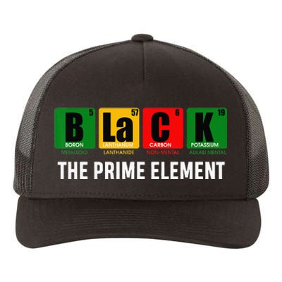 The Prime Element Black History Month Afro Roots Melanin Yupoong Adult 5-Panel Trucker Hat