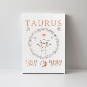 TAURUS PLANETVENUS ELEMENTEARTH Canvas