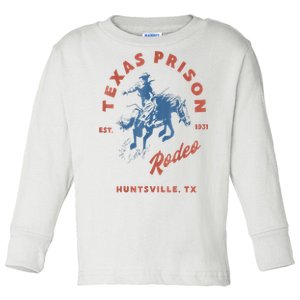 Texas Prison Est. 1931 Rodeo Cowboy Western Gift Toddler Long Sleeve Shirt