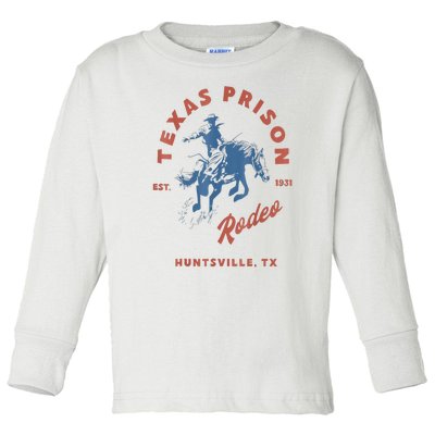 Texas Prison Est. 1931 Rodeo Cowboy Western Gift Toddler Long Sleeve Shirt