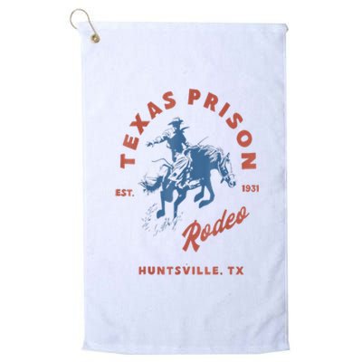 Texas Prison Est. 1931 Rodeo Cowboy Western Gift Platinum Collection Golf Towel