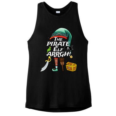 The Pirate Elf ARRGH Matching Family Christmas Pirate Ladies PosiCharge Tri-Blend Wicking Tank