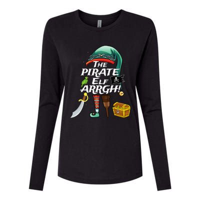 The Pirate Elf ARRGH Matching Family Christmas Pirate Womens Cotton Relaxed Long Sleeve T-Shirt