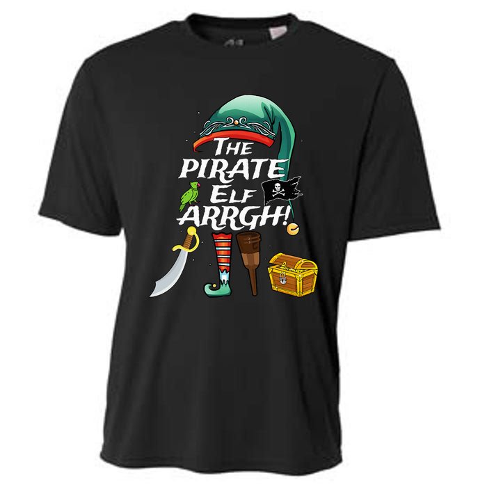 The Pirate Elf ARRGH Matching Family Christmas Pirate Cooling Performance Crew T-Shirt