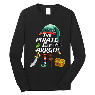 The Pirate Elf ARRGH Matching Family Christmas Pirate Long Sleeve Shirt