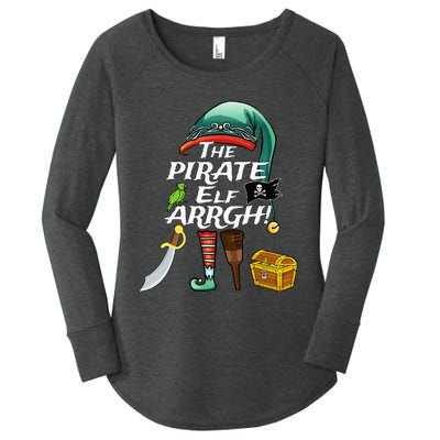 The Pirate Elf ARRGH Matching Family Christmas Pirate Women's Perfect Tri Tunic Long Sleeve Shirt