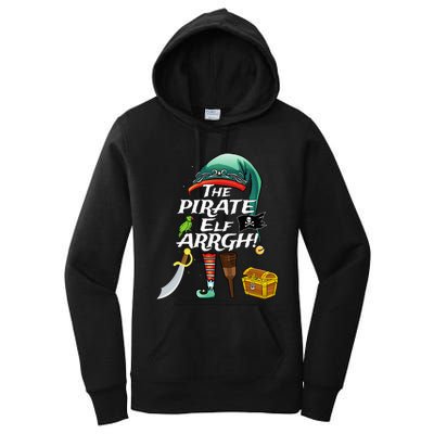 The Pirate Elf ARRGH Matching Family Christmas Pirate Women's Pullover Hoodie