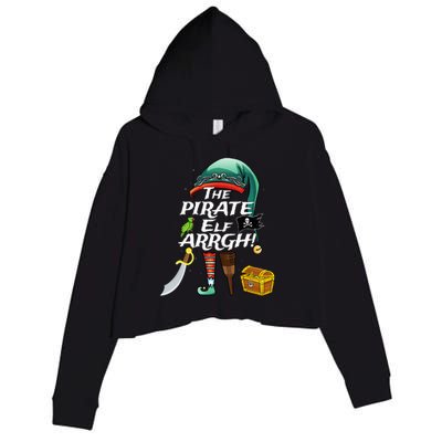 The Pirate Elf ARRGH Matching Family Christmas Pirate Crop Fleece Hoodie