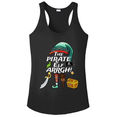 The Pirate Elf ARRGH Matching Family Christmas Pirate Ladies PosiCharge Competitor Racerback Tank