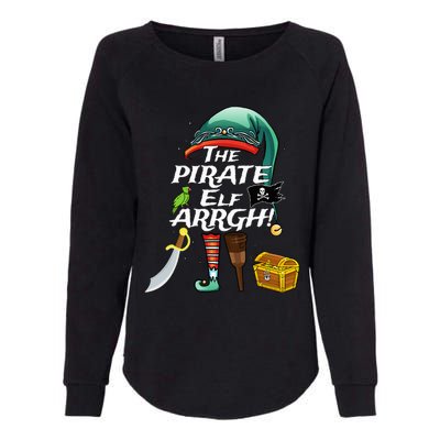 The Pirate Elf ARRGH Matching Family Christmas Pirate Womens California Wash Sweatshirt