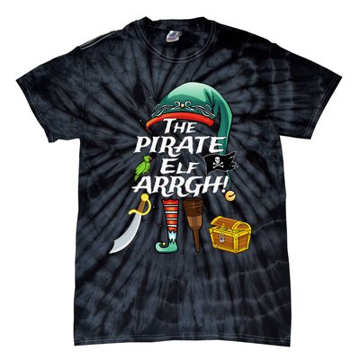 The Pirate Elf ARRGH Matching Family Christmas Pirate Tie-Dye T-Shirt