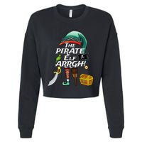 The Pirate Elf ARRGH Matching Family Christmas Pirate Cropped Pullover Crew