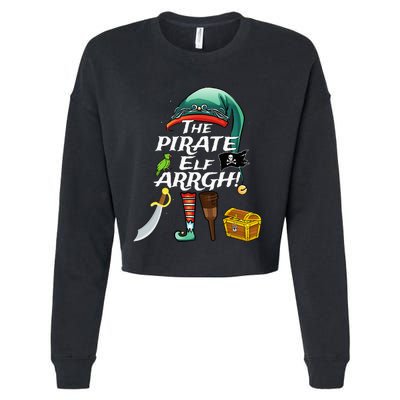 The Pirate Elf ARRGH Matching Family Christmas Pirate Cropped Pullover Crew