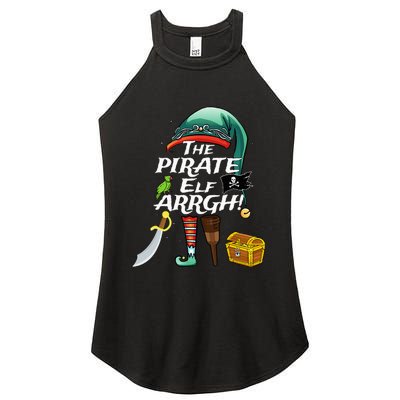 The Pirate Elf ARRGH Matching Family Christmas Pirate Women's Perfect Tri Rocker Tank