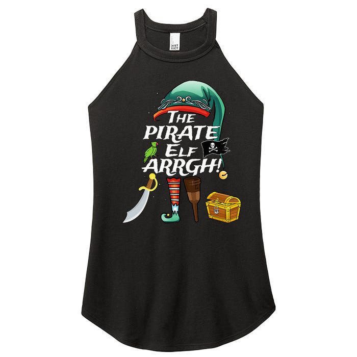 The Pirate Elf ARRGH Matching Family Christmas Pirate Women's Perfect Tri Rocker Tank