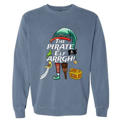 The Pirate Elf ARRGH Matching Family Christmas Pirate Garment-Dyed Sweatshirt