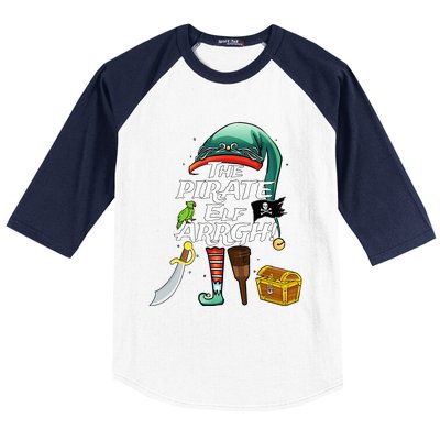 The Pirate Elf ARRGH Matching Family Christmas Pirate Baseball Sleeve Shirt