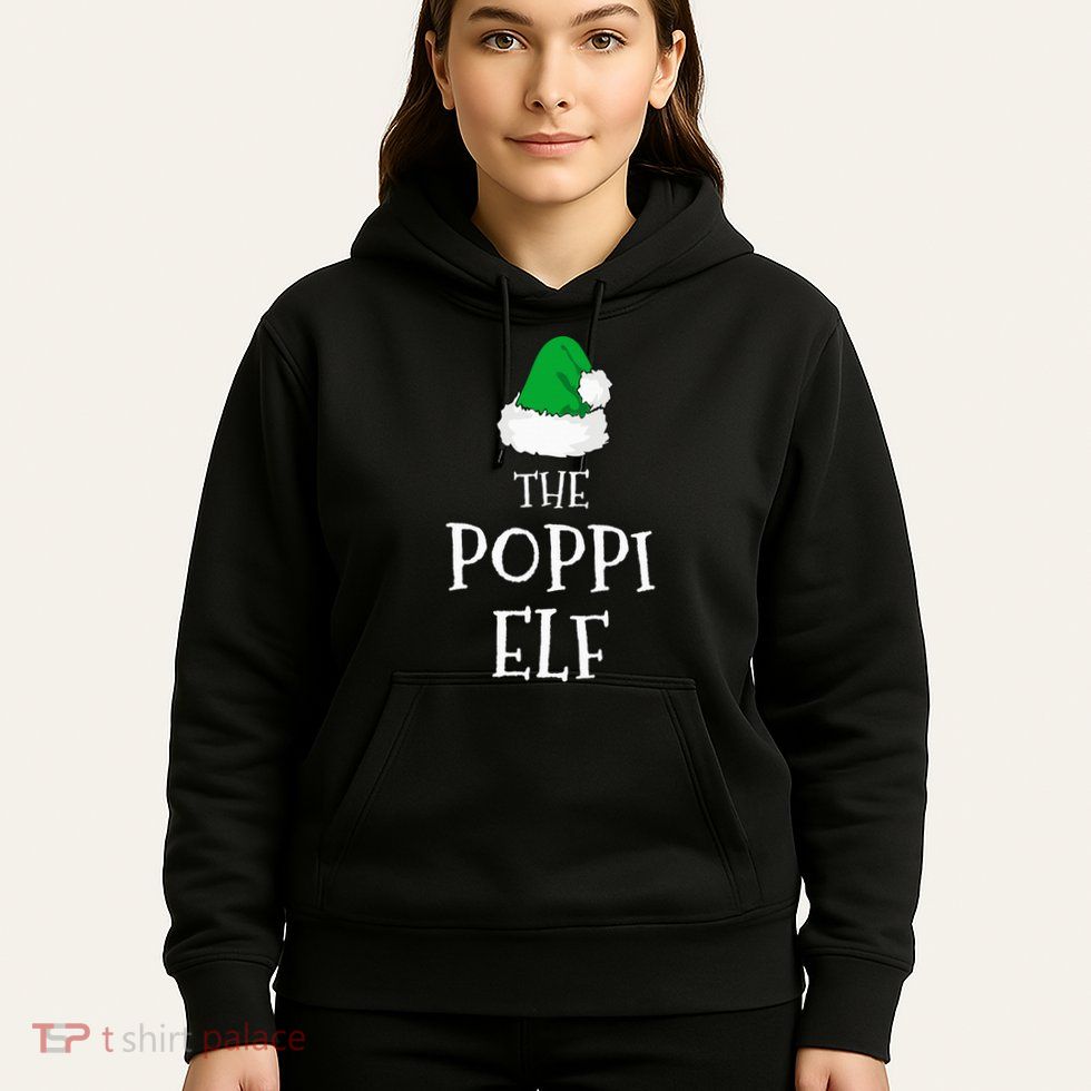 The Poppi Elf Christmas Family Matching Pj Pajama Xmas  Hoodie