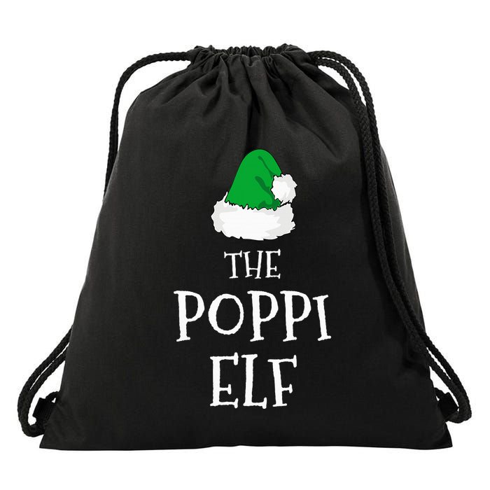 The Poppi Elf Christmas Family Matching Pj Pajama Xmas  Drawstring Bag
