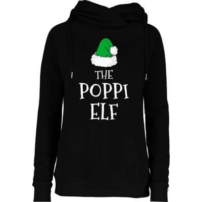 The Poppi Elf Christmas Family Matching Pj Pajama Xmas  Womens Funnel Neck Pullover Hood