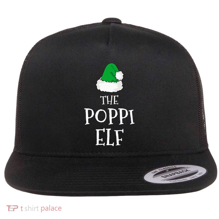 The Poppi Elf Christmas Family Matching Pj Pajama Xmas  Flatbill Hat