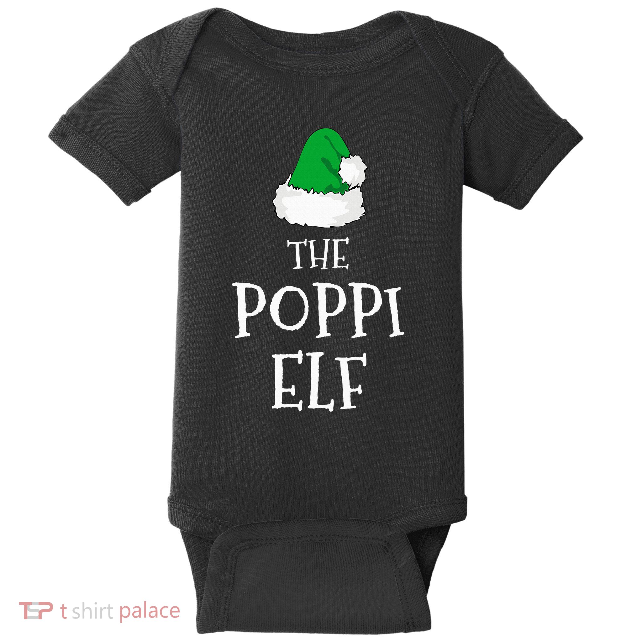 The Poppi Elf Christmas Family Matching Pj Pajama Xmas  Baby Bodysuit