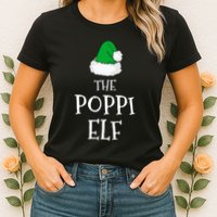 The Poppi Elf Christmas Family Matching Pj Pajama Xmas  Womens T-Shirt